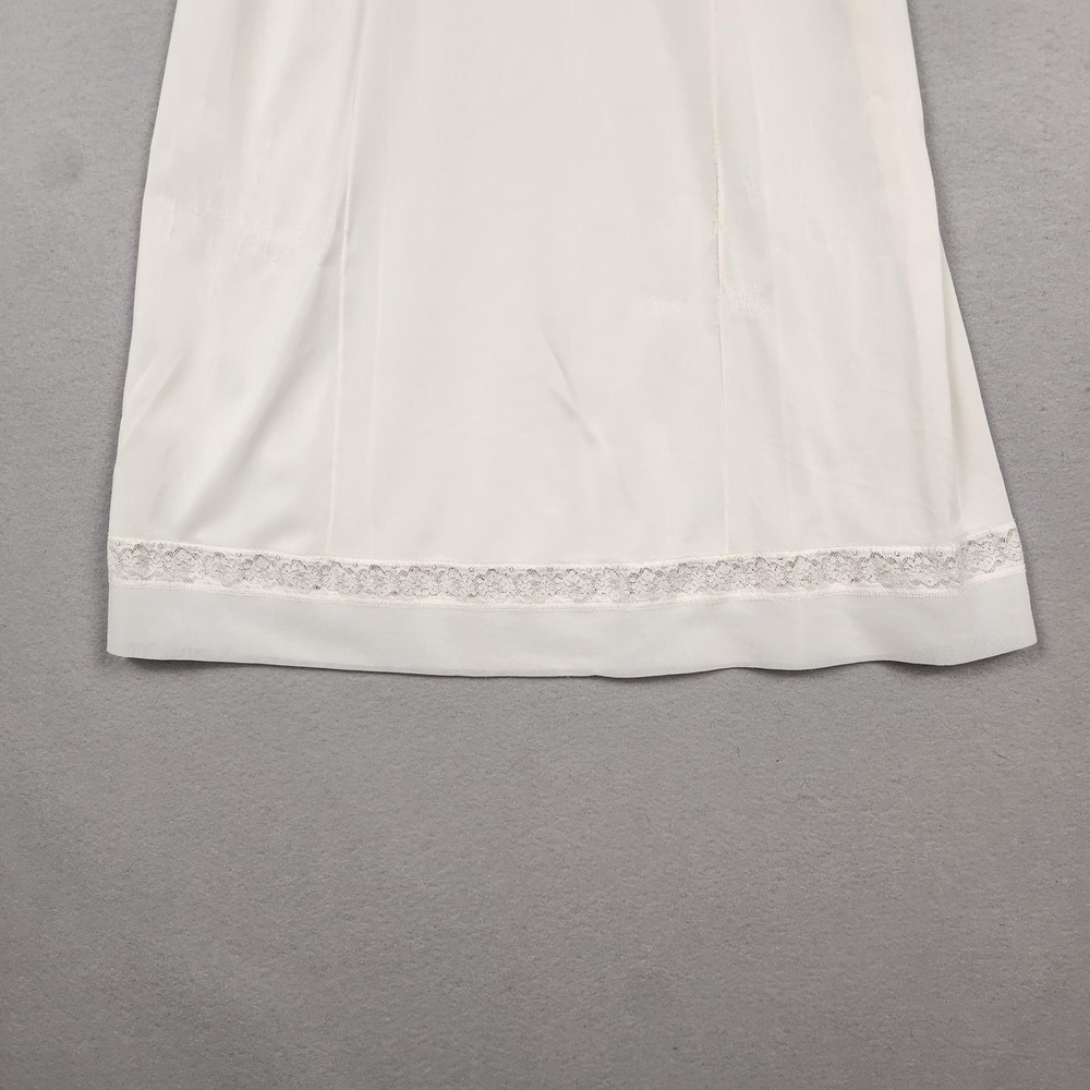 Vintage Lace Slip Dress Womens Small White Nylon Nightgown Made‎ in USA Lingerie - Picture 5 of 15